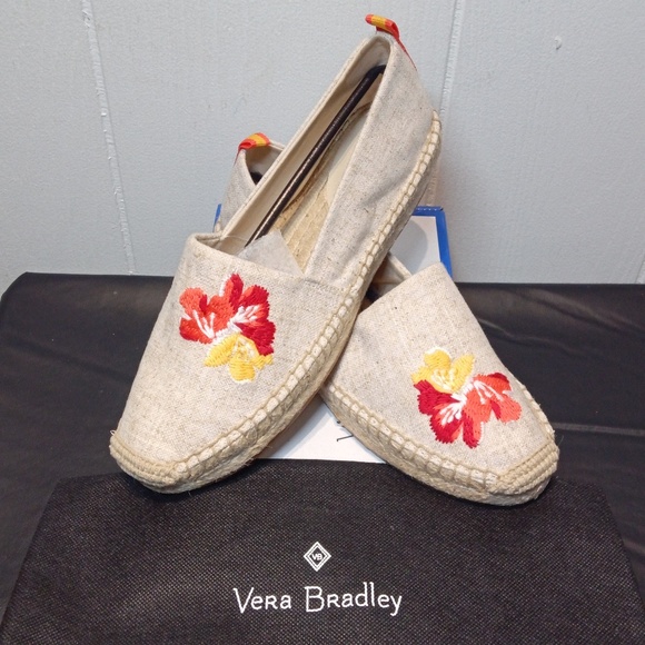 Vera Bradley Shoes - NIB Vera Bradley Embroidered Flower Espadrilles